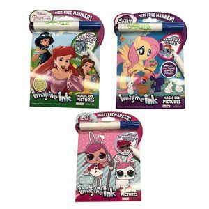 Imagine Ink Coloring Book Set Girls Little Pony